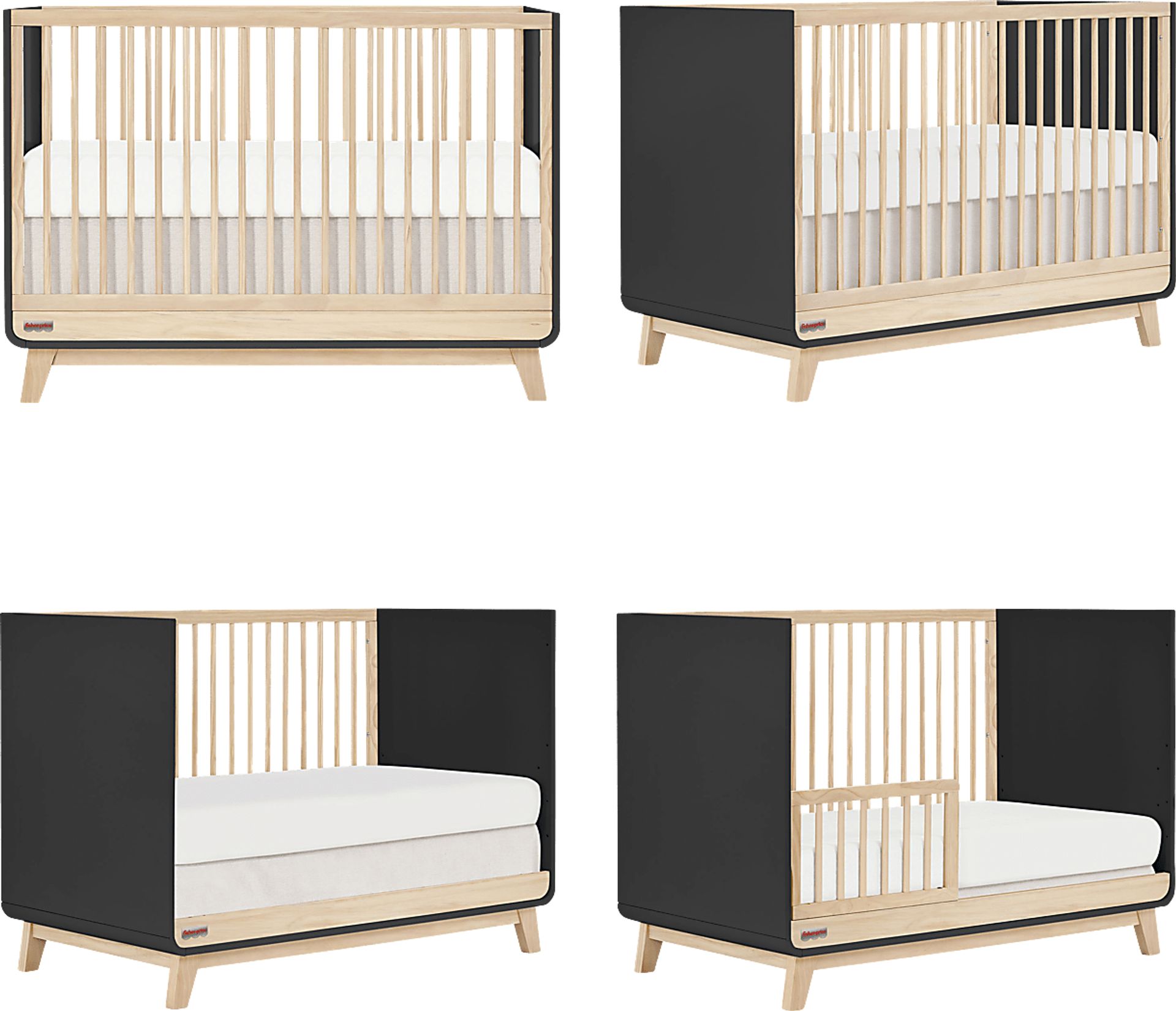 Kids Velqui Black Convertible Crib - Image 2