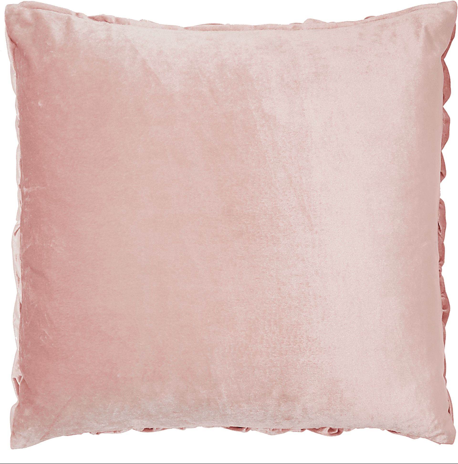Kids Velvet Ruche Pink Accent Pillow - Image 2