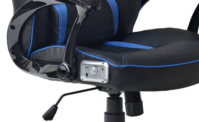 Kids Venture Quest Black/Blue Gaming Desk Chair - Thumbnail - Image 2