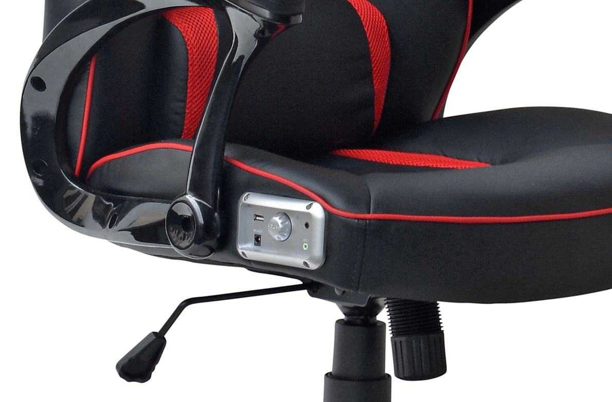Kids Venture Quest Black/Red Gaming Desk Chair - Rooms To Go