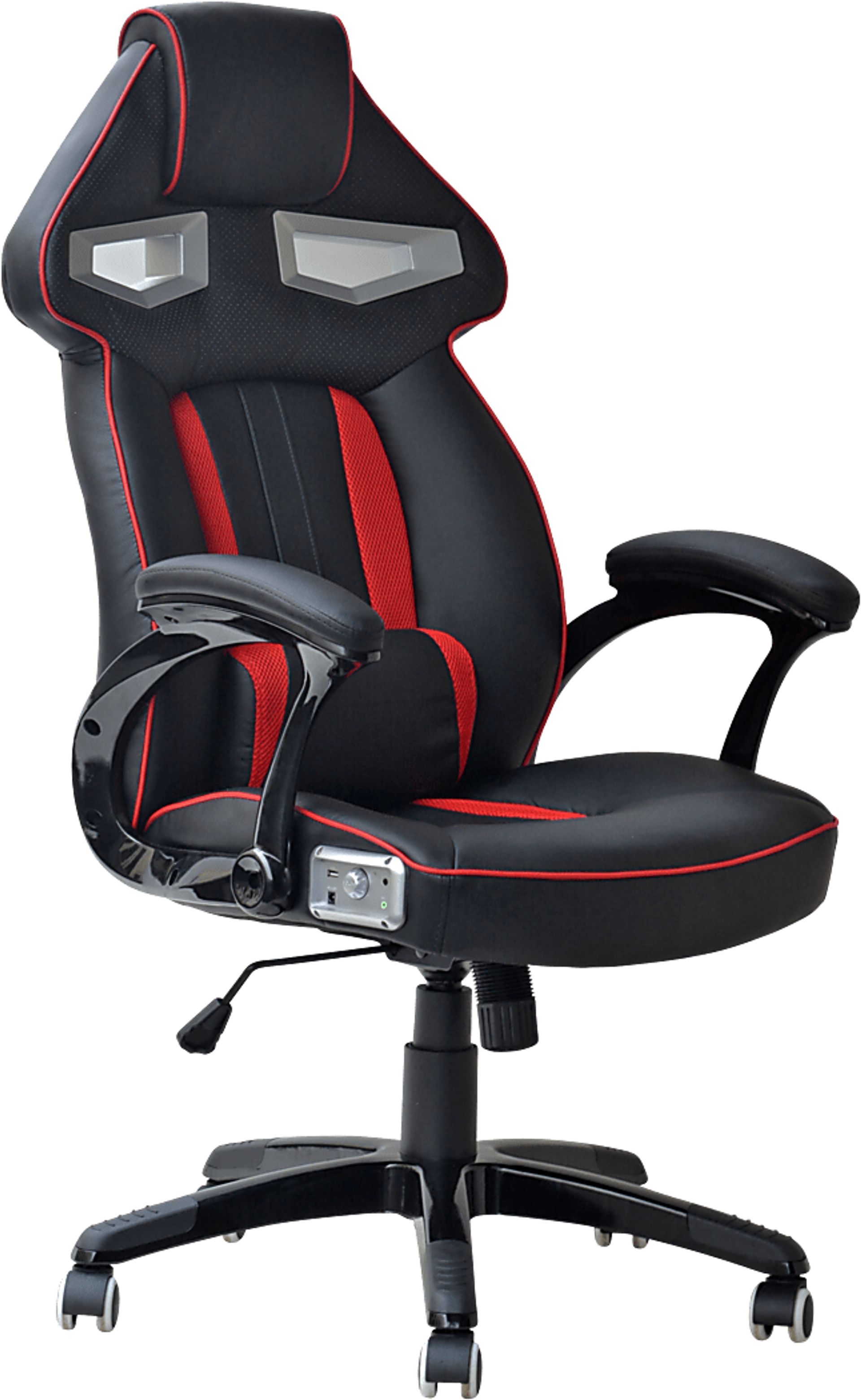Kids Venture Quest Black/Red Gaming Desk Chair - Image 1