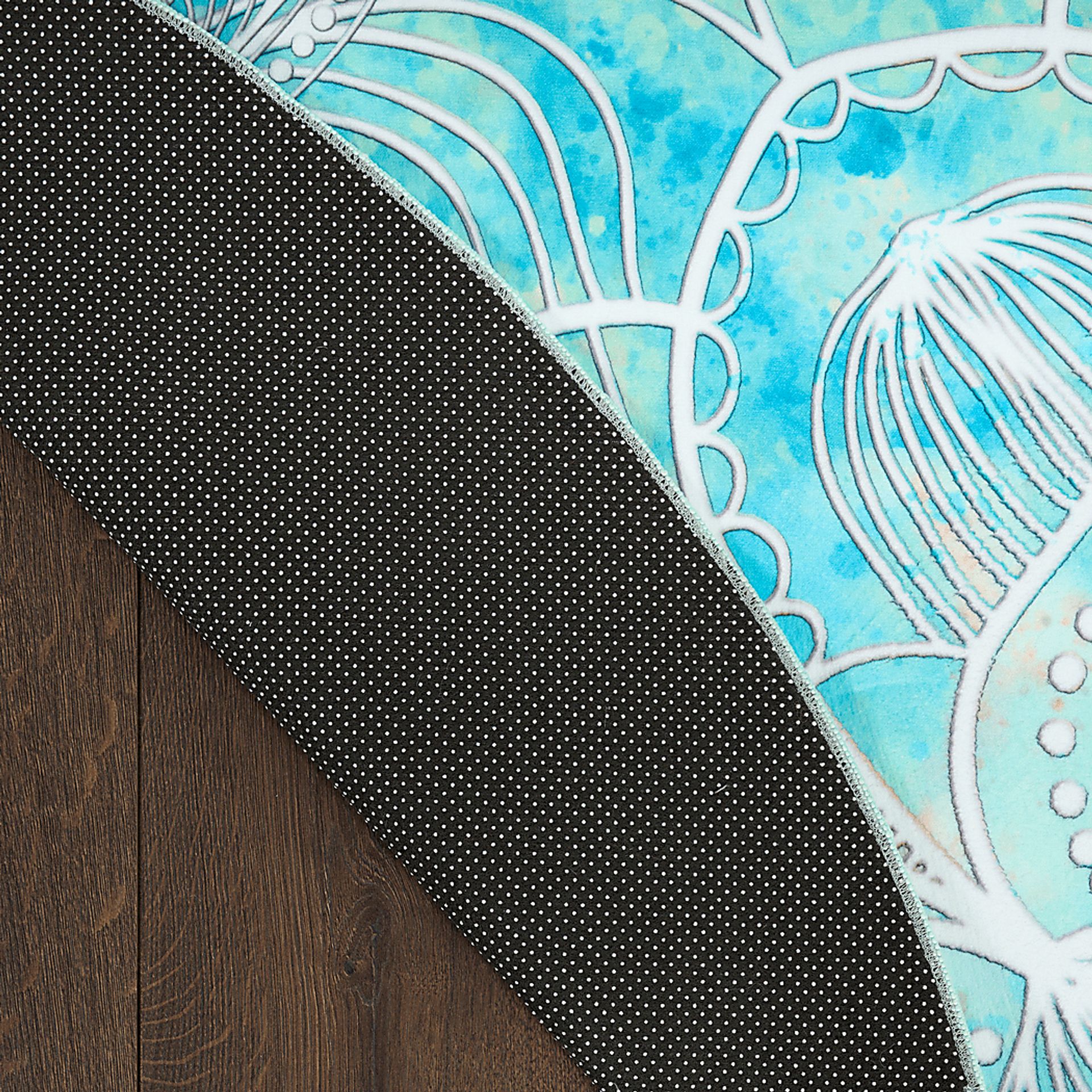 Kids Viggo Teal 5' Round Rug - Image 5
