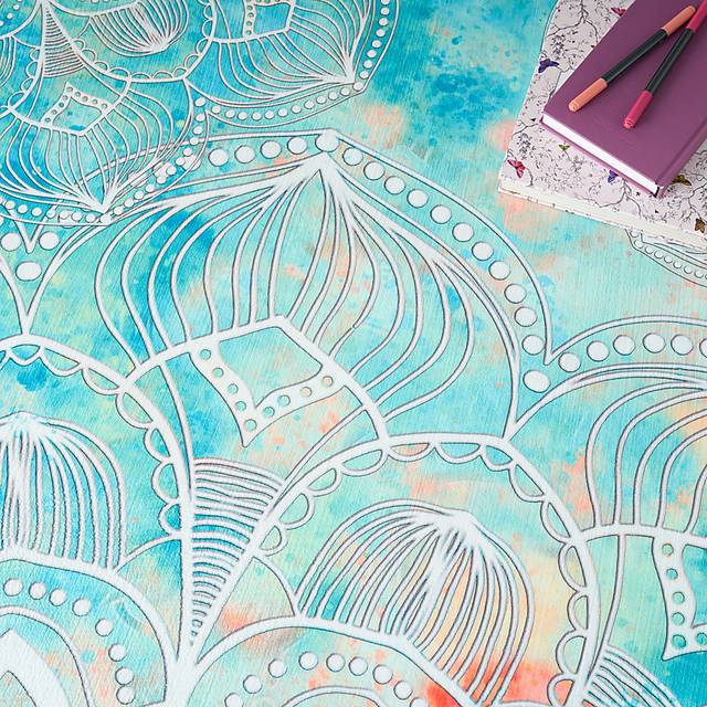 Kids Viggo Teal 5' Round Rug - Thumbnail - Image 7