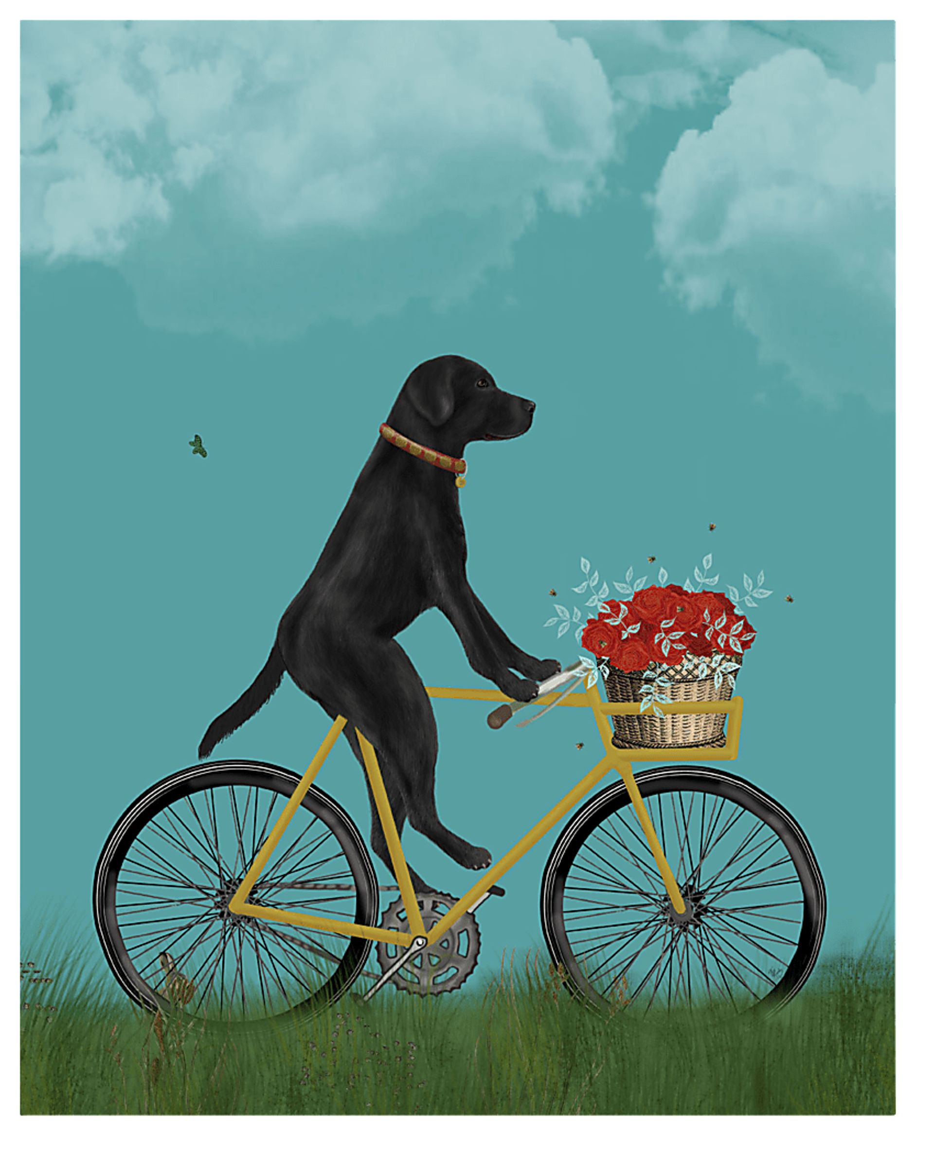 Kids Village Ride I Blue Artwork - Image 1