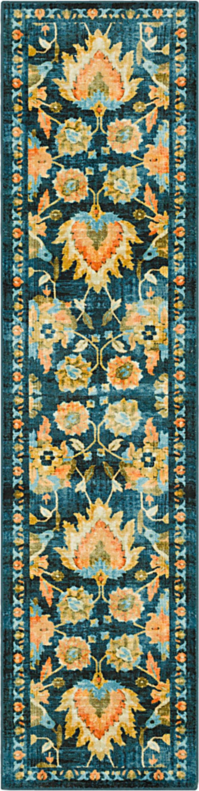 Kids Vine Life Denim 2' x 8' Runner Rug - Thumbnail - Image 1