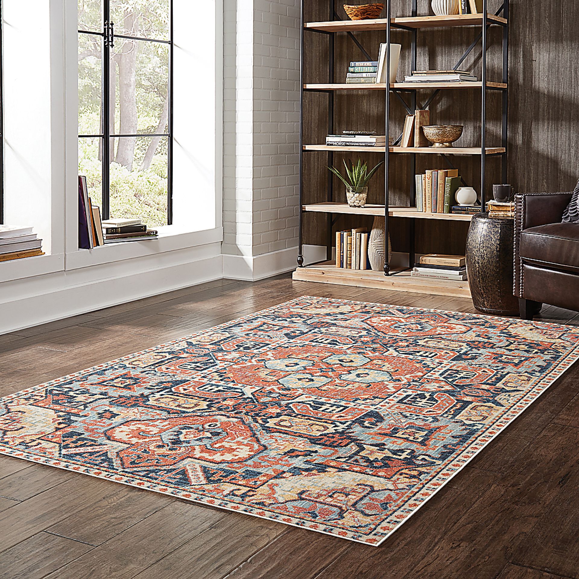 Kids Vintage Haven II Orange 6'7 x 9'6 Rug - Image 2