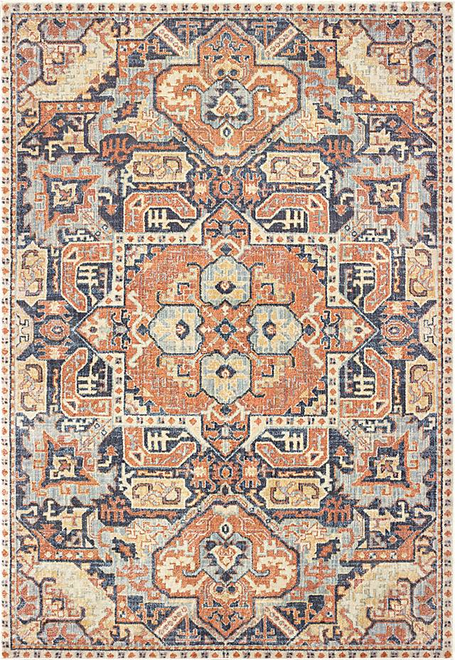Kids Vintage Haven II Orange 6'7 x 9'6 Rug - Thumbnail - Image 1