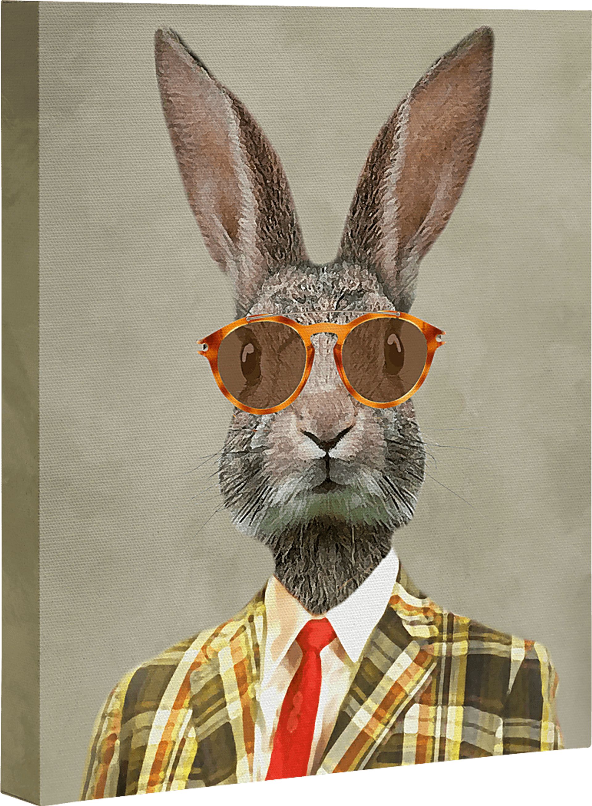 Kids Vintage Mister Rabbit II Beige Artwork - Image 1