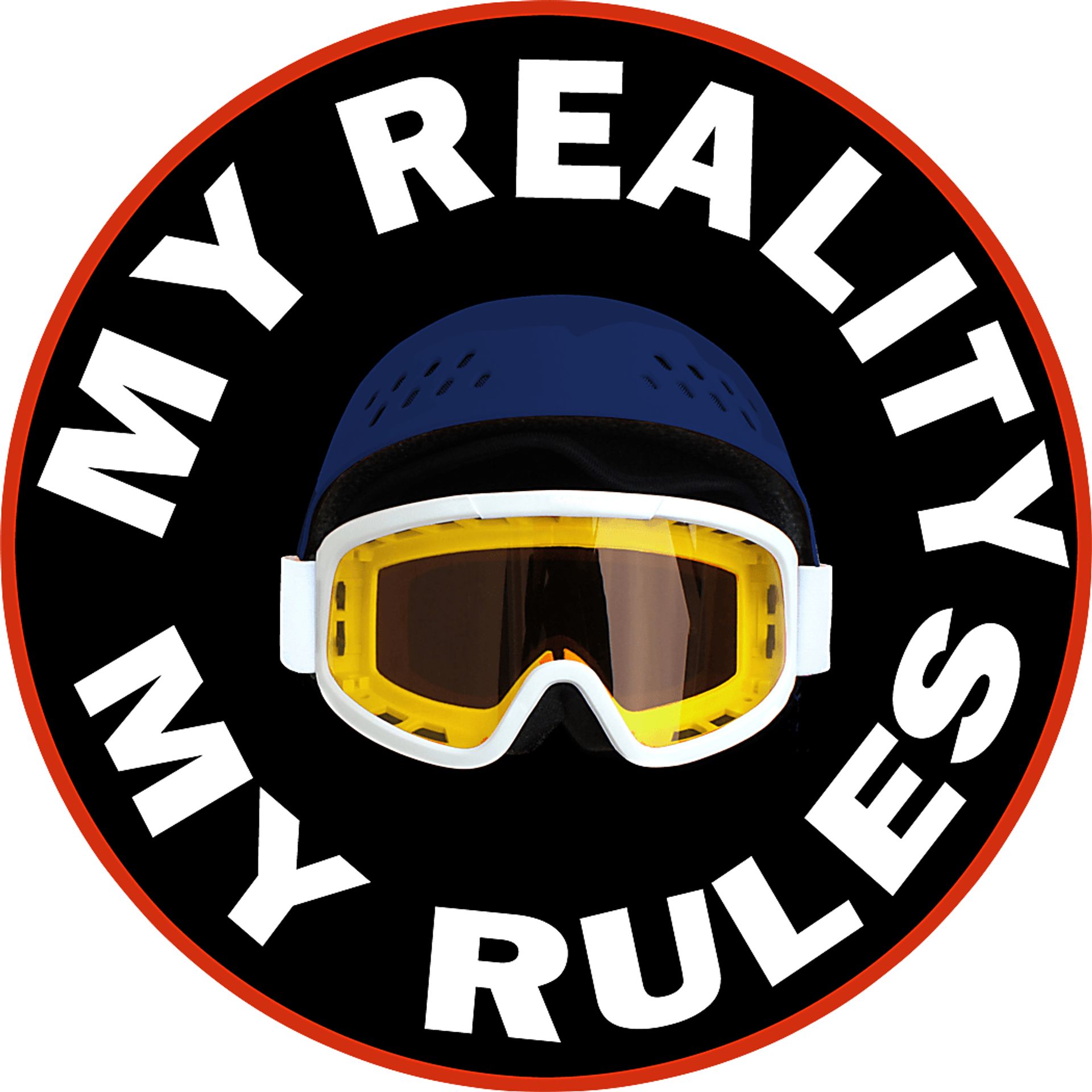 Kids Virtual Reality Navy 5' Round Rug - Image 1