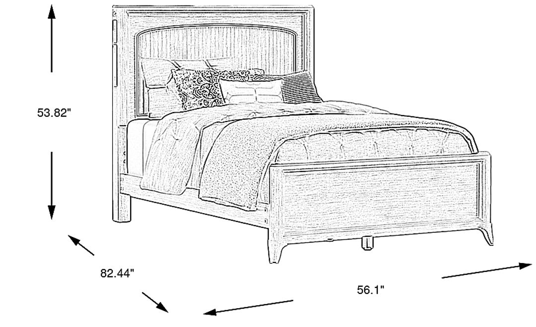 Kids Vivien Wirebrush Gray Full Cubby Bed