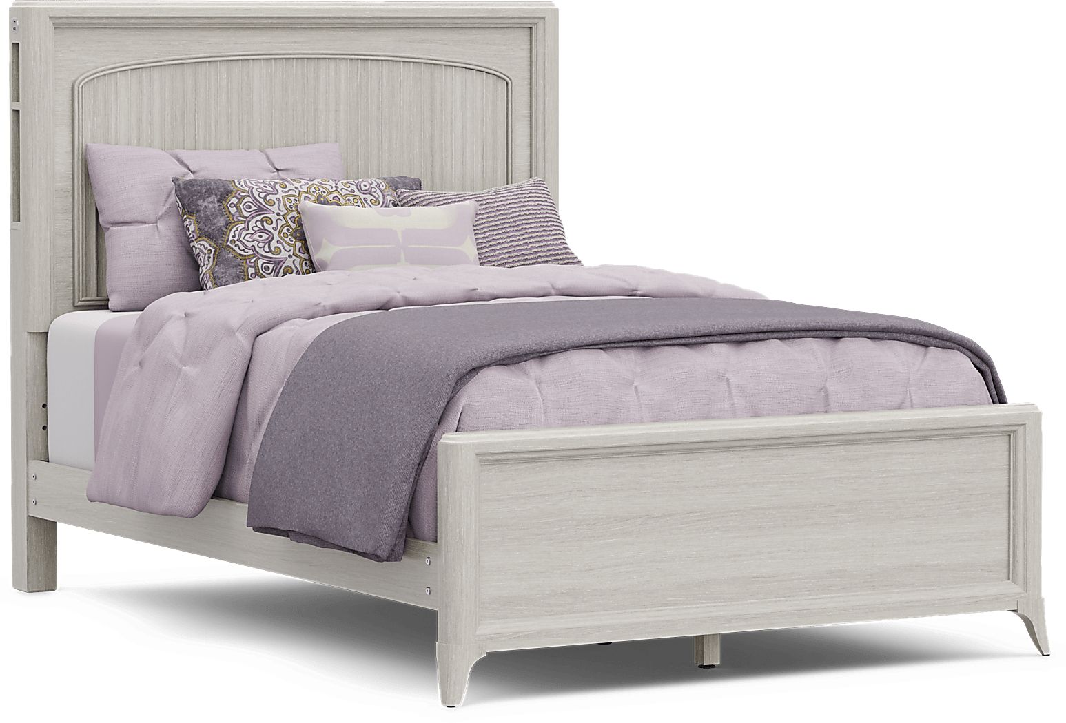 Kids Vivien Wirebrush Gray Full Cubby Bed