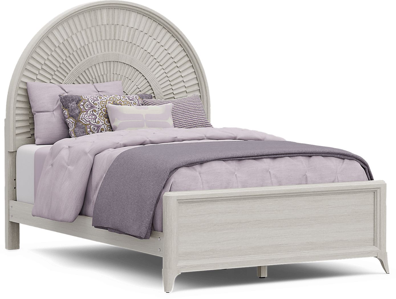 Kids Vivien Wirebrush Gray Full Panel Bed