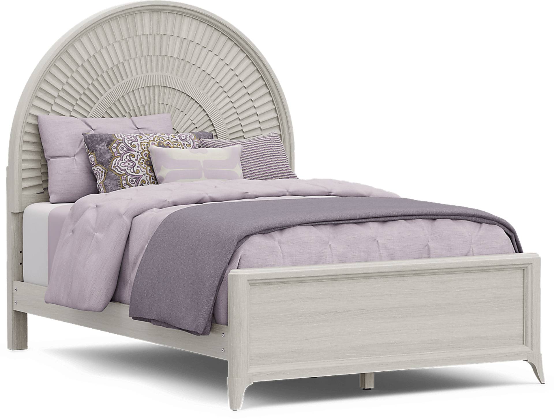 wirebrush gray full panel bed