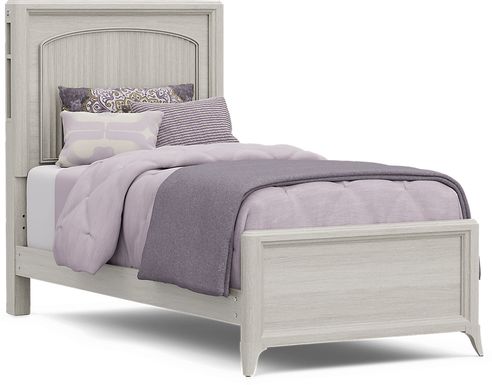 Kids Vivien Wirebrush Gray Twin Cubby Bed