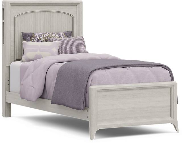 Kids Vivien Wirebrush Gray Twin Cubby Bed - Thumbnail - Image 1
