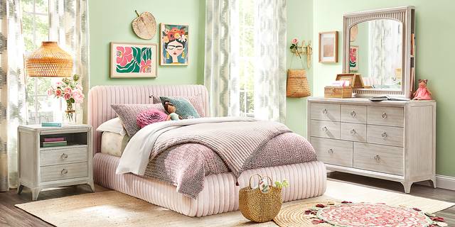 Kids Vivien Wirebrush Gray Full Panel Bedroom - Thumbnail - Image 5