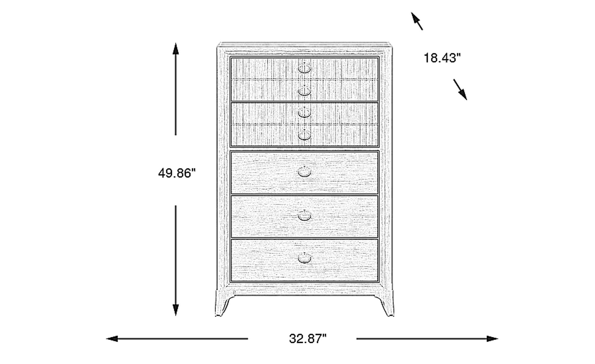 Dimension Image. Please refer to the Dimension Tab on this page for dimension details.