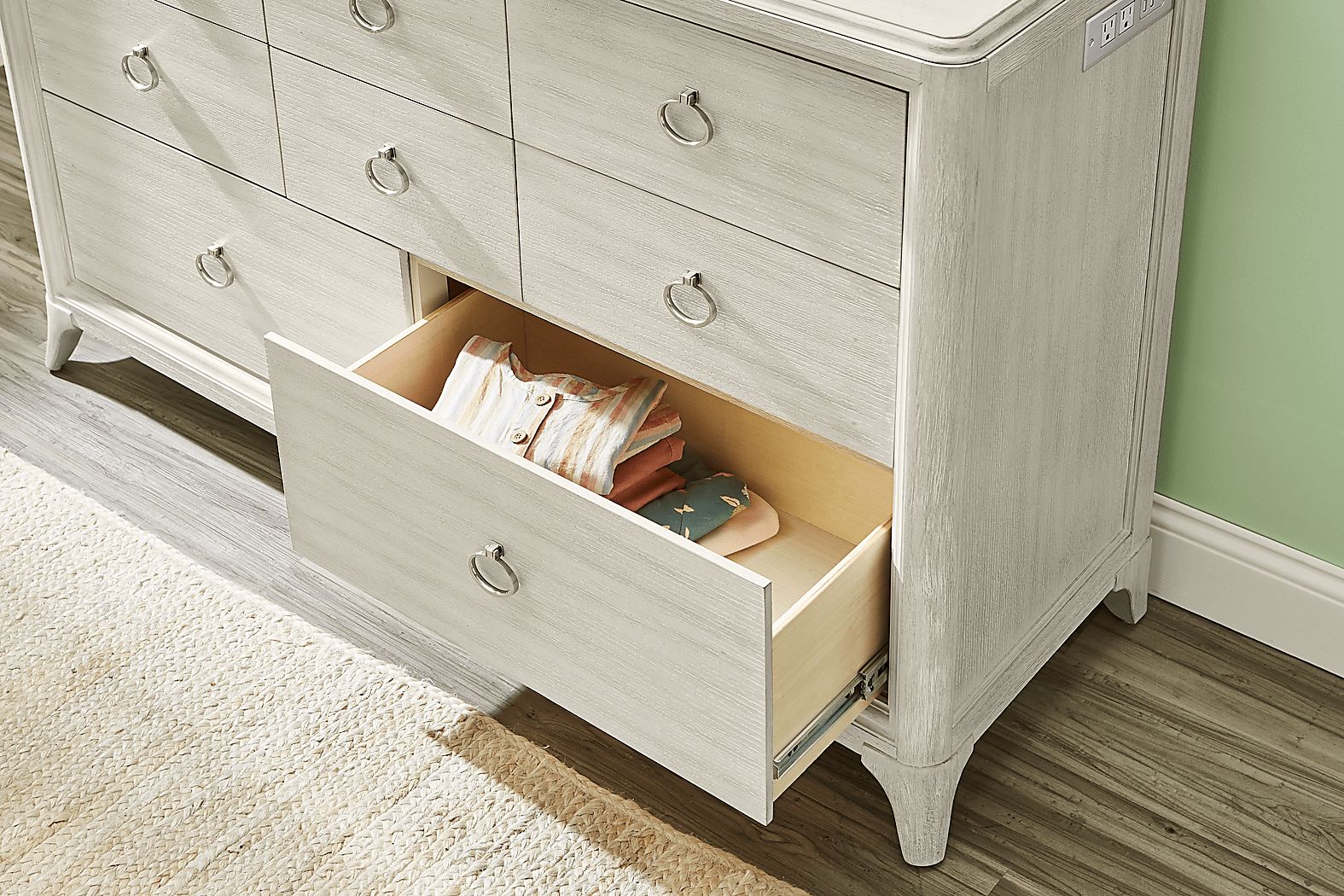 Kids Vivien Wirebrush Gray Dresser - Thumbnail 4