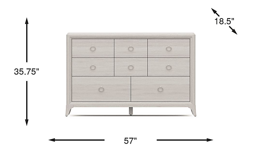 Kids Vivien Wirebrush Gray Dresser