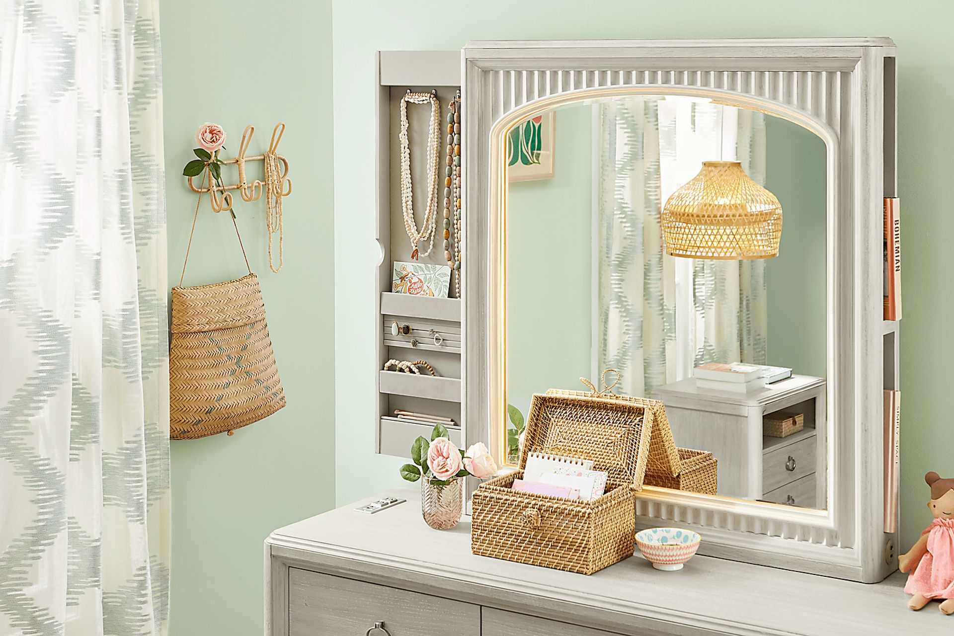 Kids Vivien Wirebrush Gray Twin Panel Bedroom - Image 14