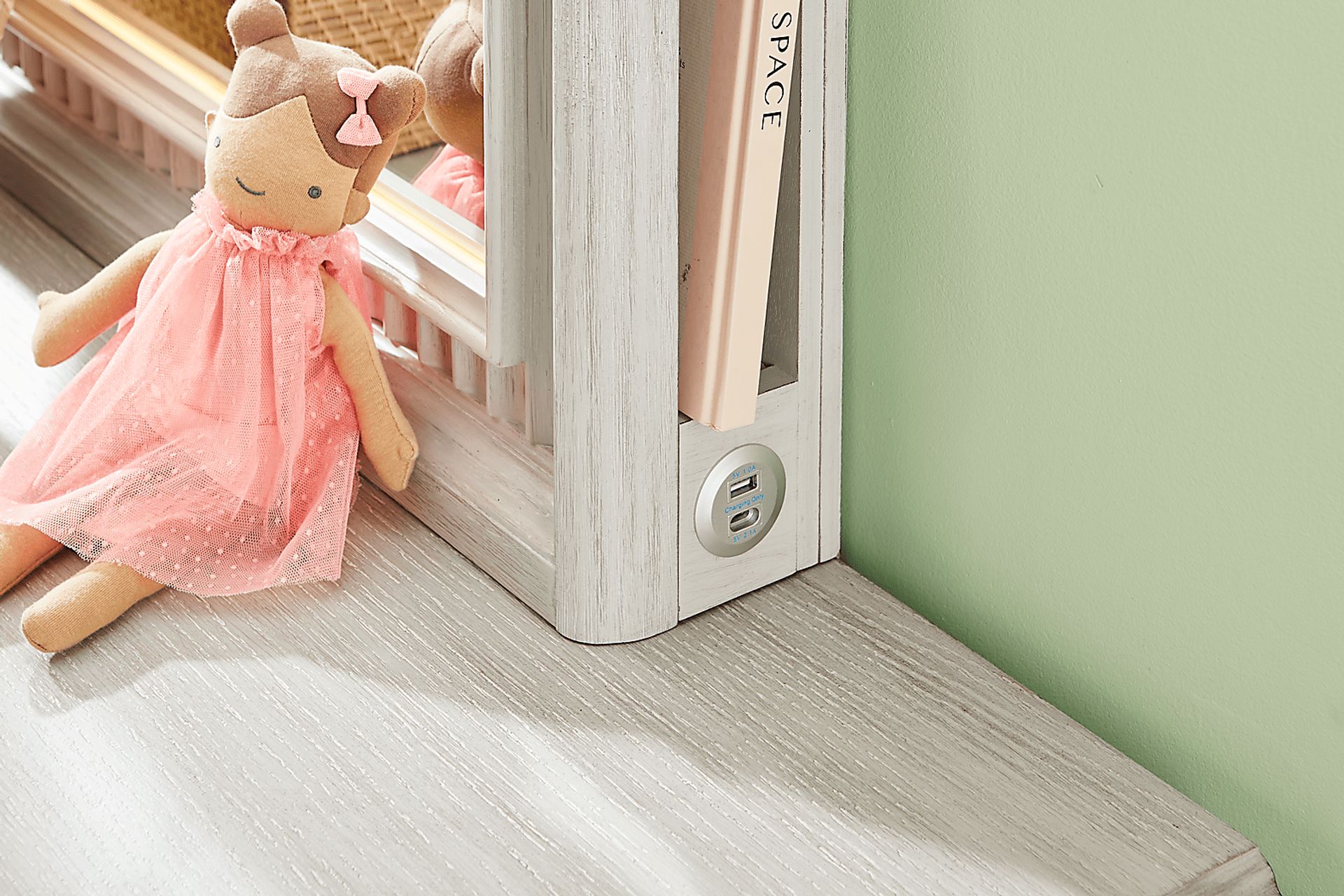 Kids Vivien Wirebrush Gray Mirror - Image 4