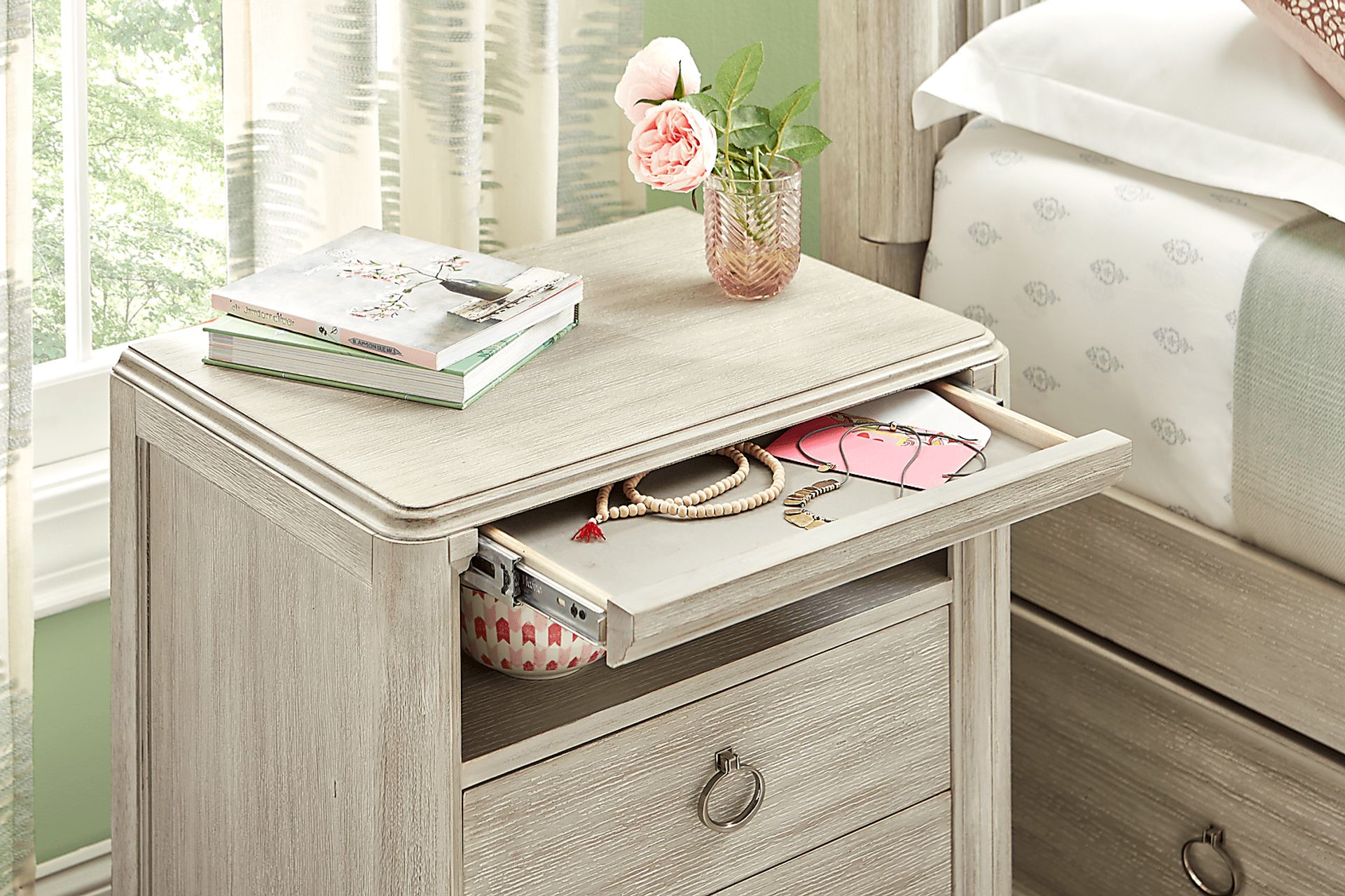 Kids Vivien Wirebrush Gray Nightstand - Image 3