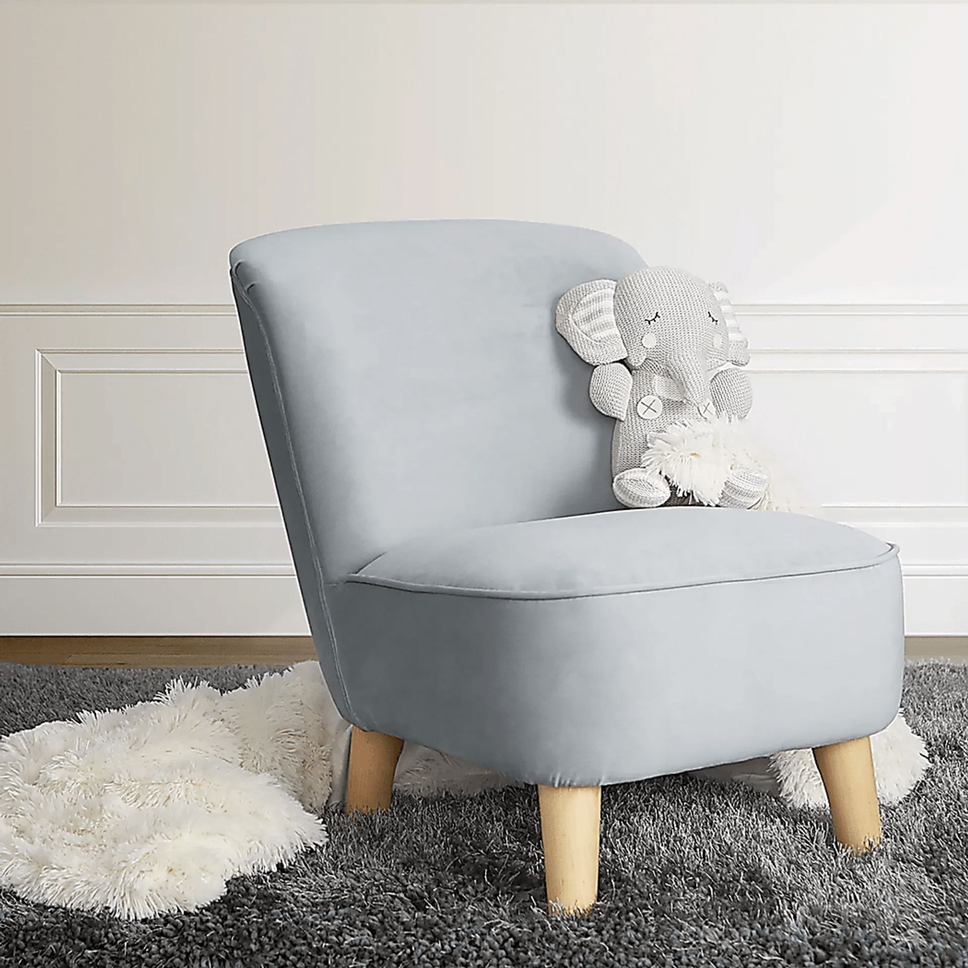 Kids Vonny Gray Accent Chair - Image 3
