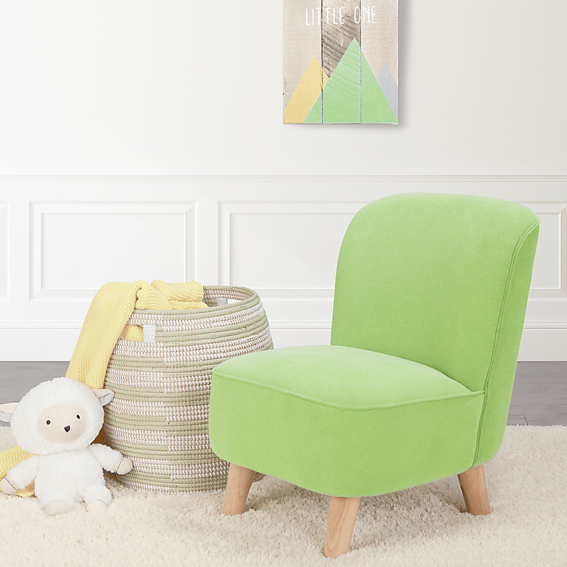Kids Vonny Green Accent Chair - Image 2