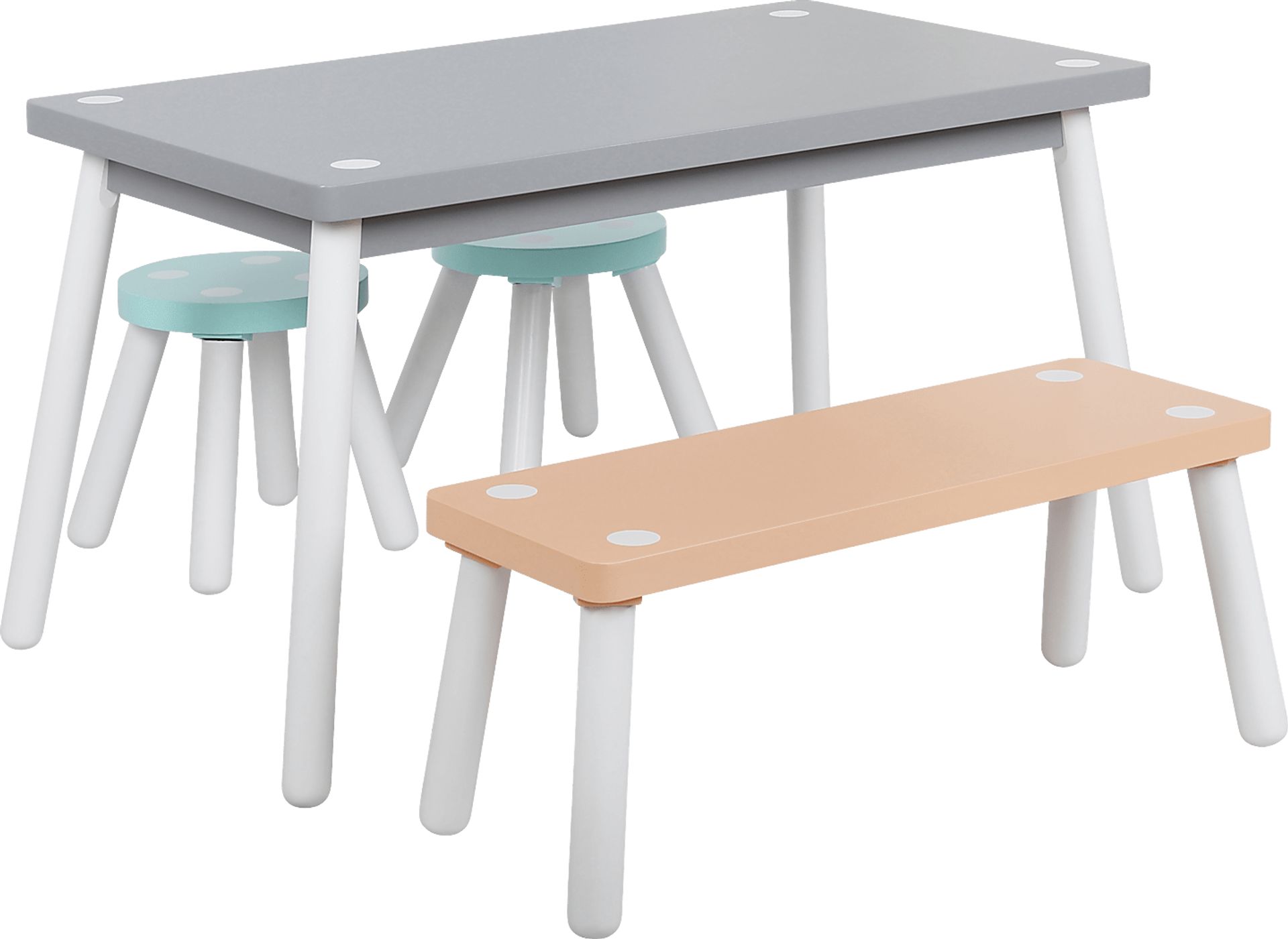 Kids Wafer Gray 4 Pc Table Set - Image 1