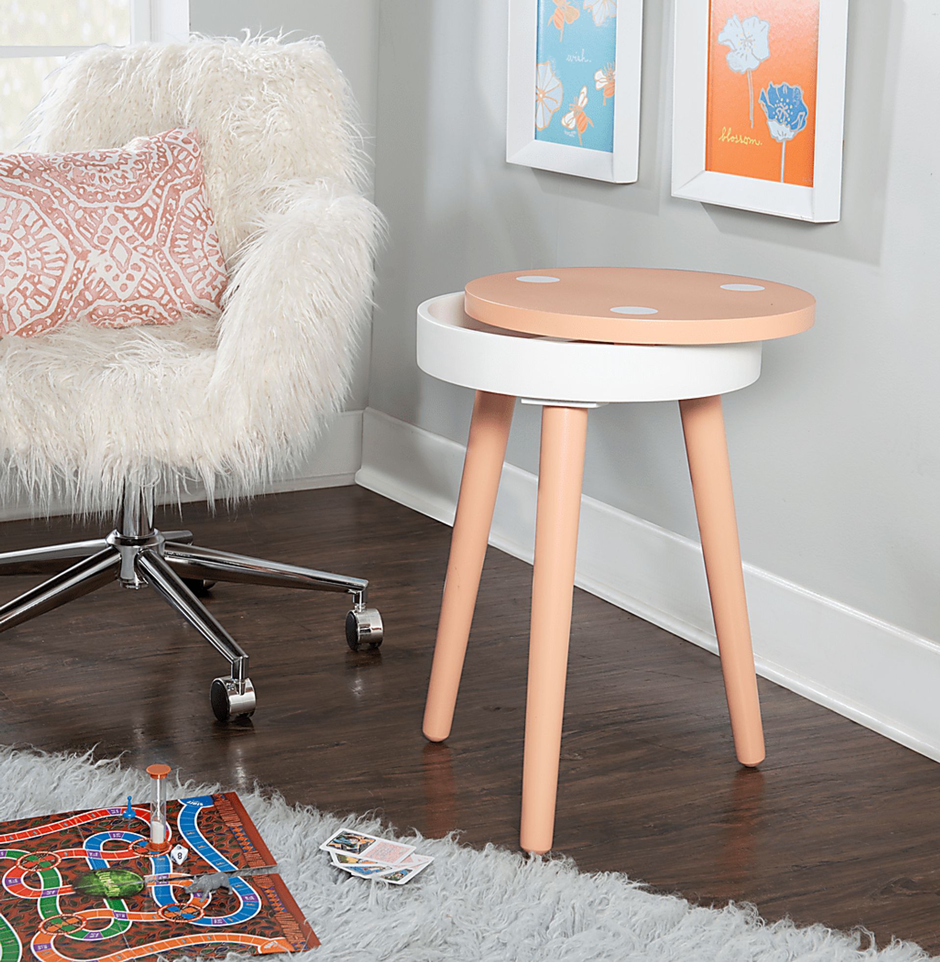 Kids Wafer Orange Accent Table - Image 3