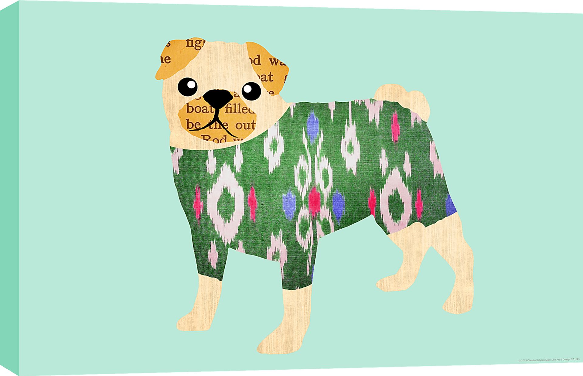 Kids Warm Puppy Blue Artwork - Image 1