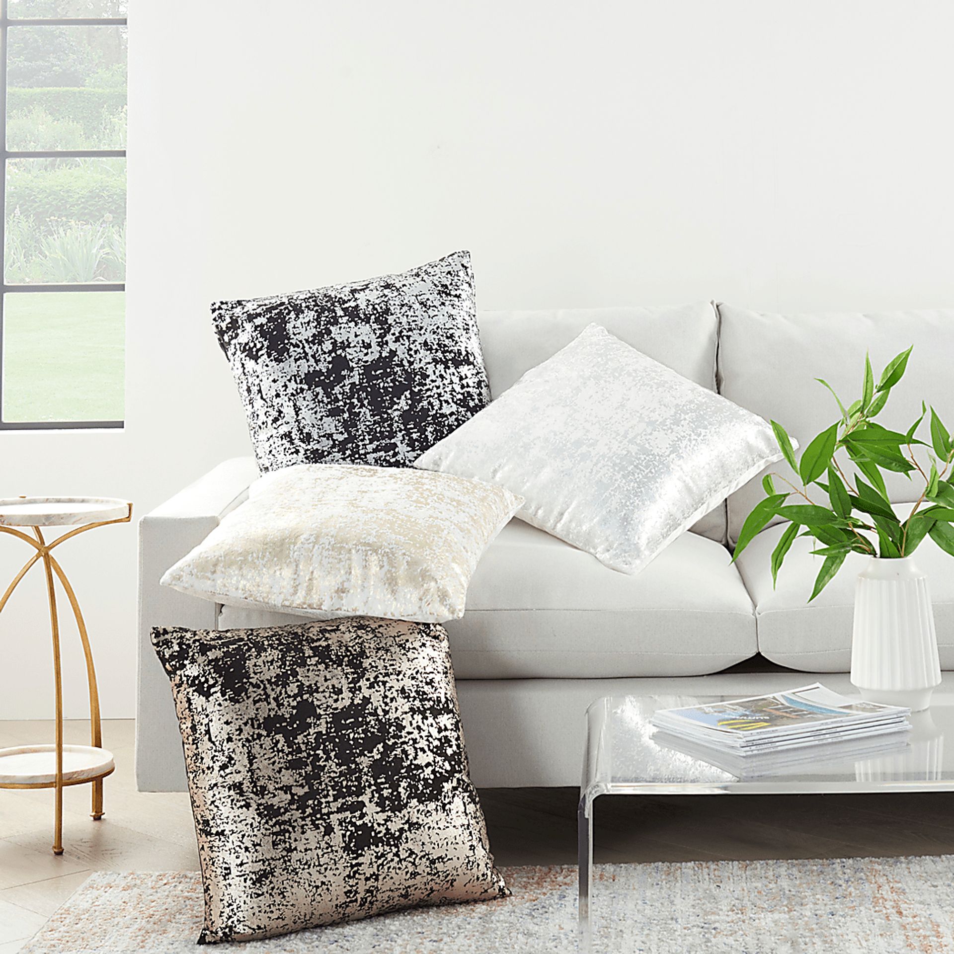 Kids Waterelm Silver Throw Pillow - Image 5