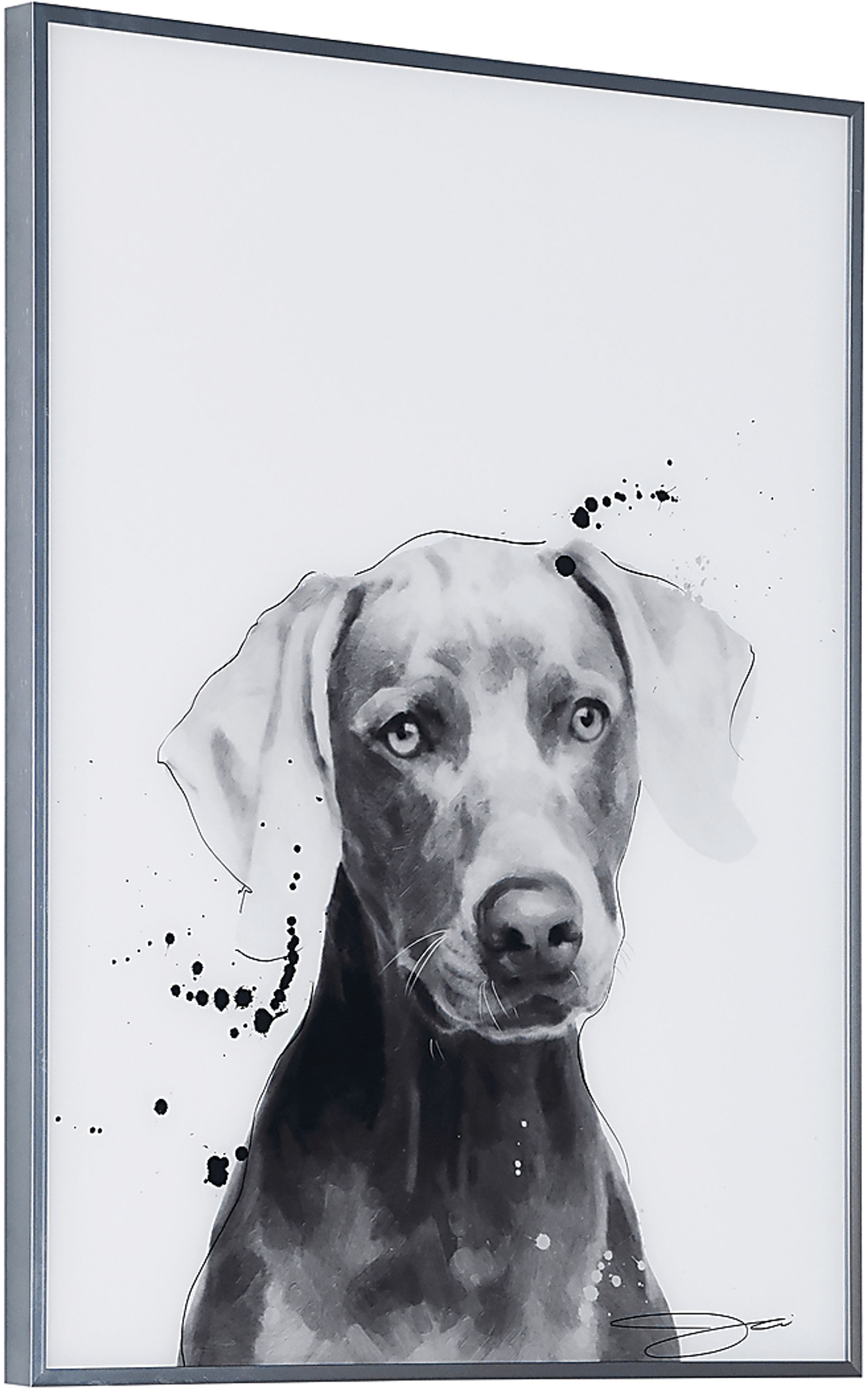 Kids Weimaraner Pup Black Wall Art - Image 2