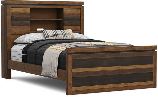 Kids Westover Hills Jr Brown Full Bookcase Bed