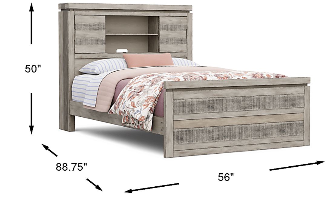 Kids Westover Hills Jr Gray Full Bookcase Bed