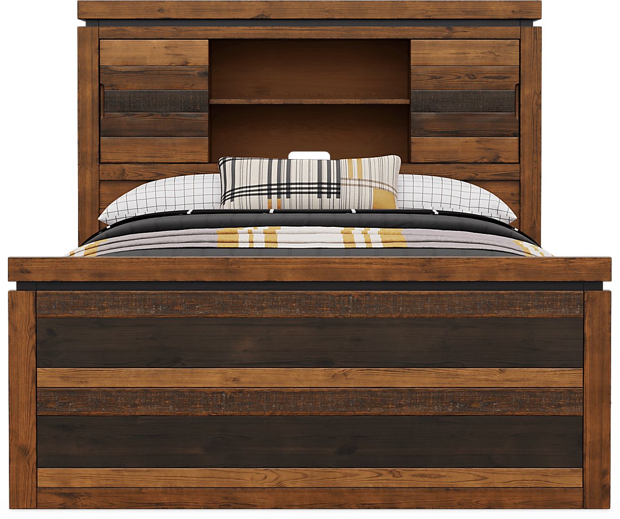 Kids Westover Hills Jr Brown Full Bookcase Bed - Thumbnail 3
