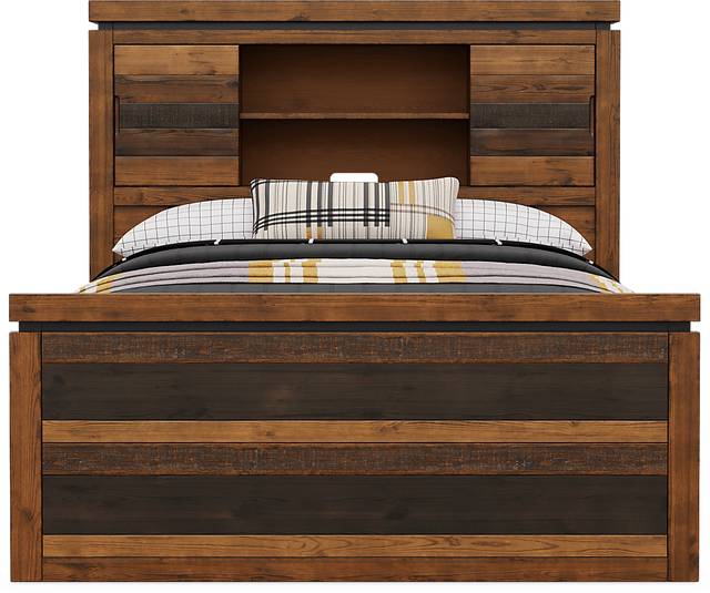 Kids Westover Hills Jr. Brown Full Bookcase Bed - Thumbnail - Image 3