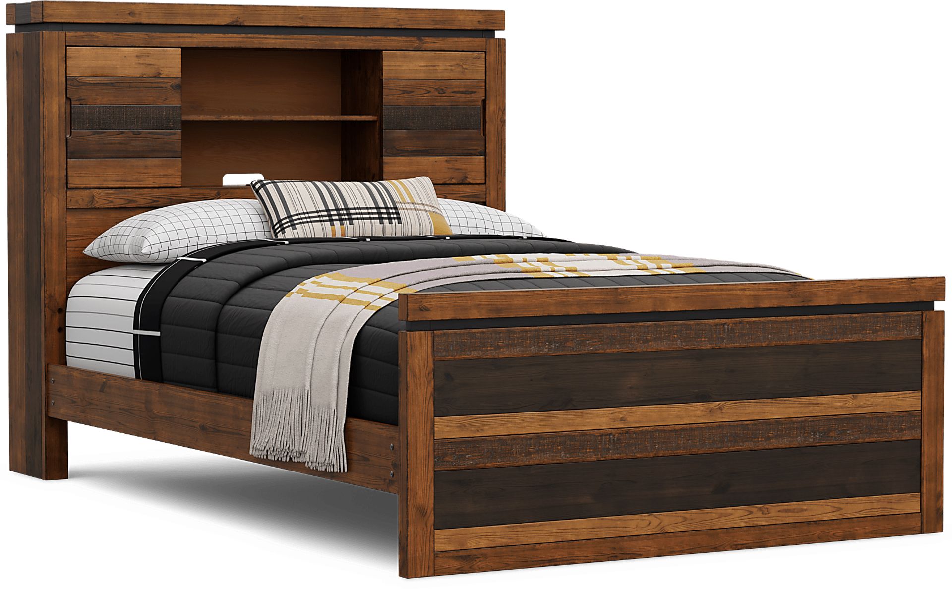 Kids Westover Hills Jr. Brown Full Bookcase Bed - Image 1