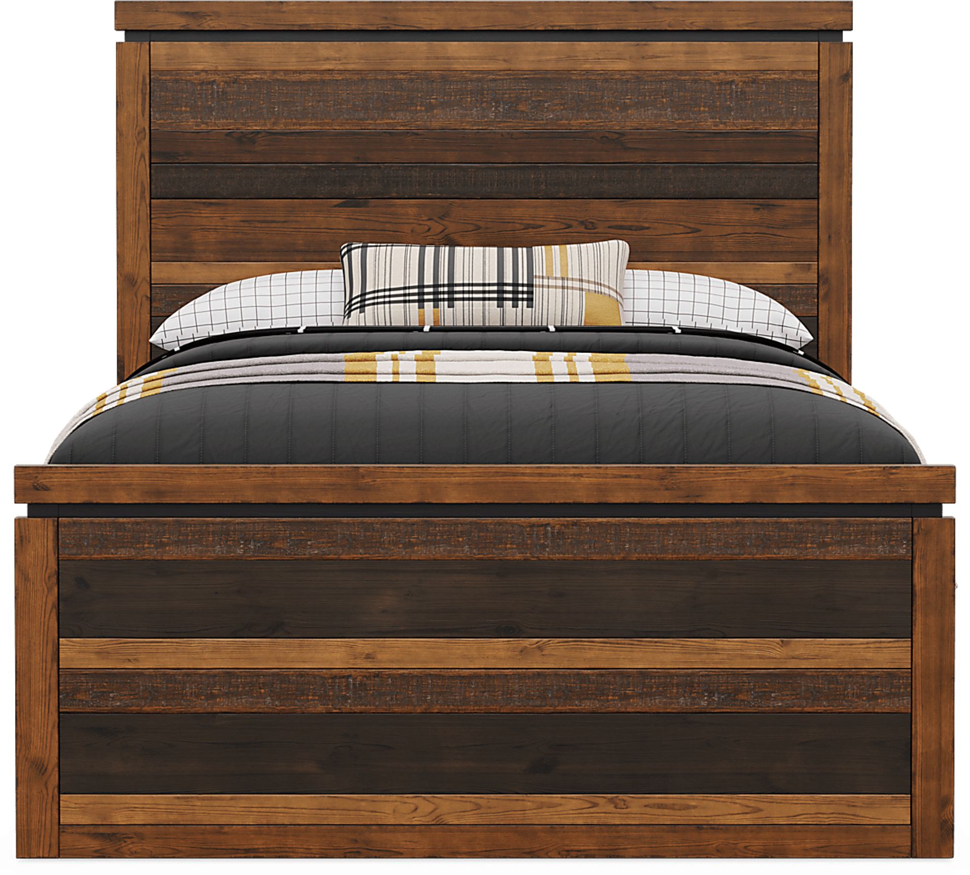 Kids Westover Hills Jr. Brown Full Panel Bed with 2 Storage Side Rails - Image 2