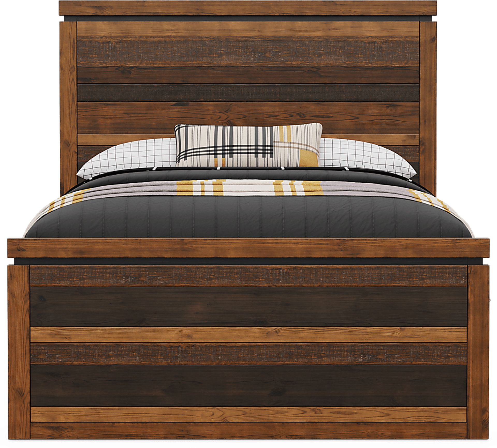 Kids Westover Hills Jr. Brown Full Panel Bed with Storage Side Rail - Image 2