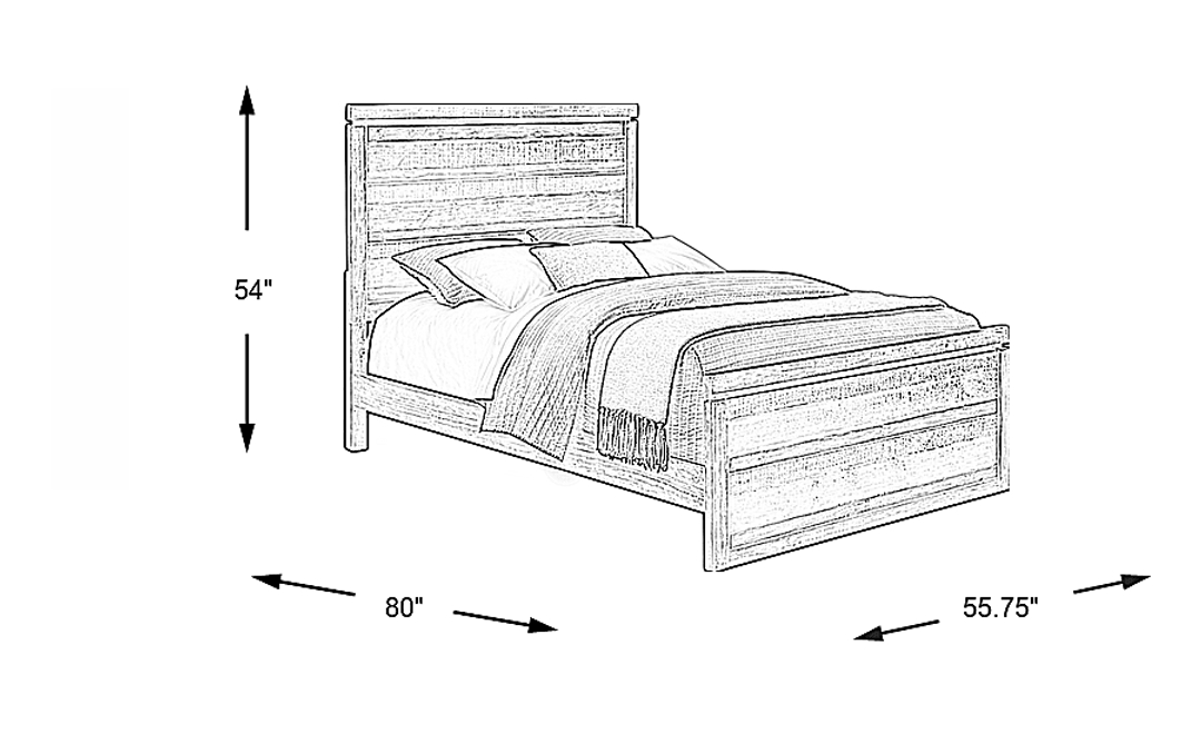 Kids Westover Hills Jr. Brown Full Panel Bed