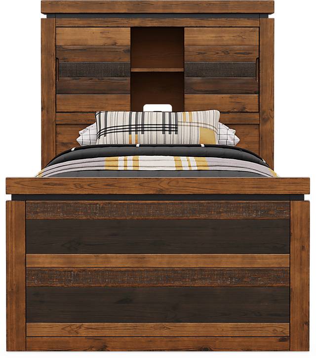 Kids Westover Hills Jr. Brown Twin Bookcase Bed - Thumbnail - Image 3