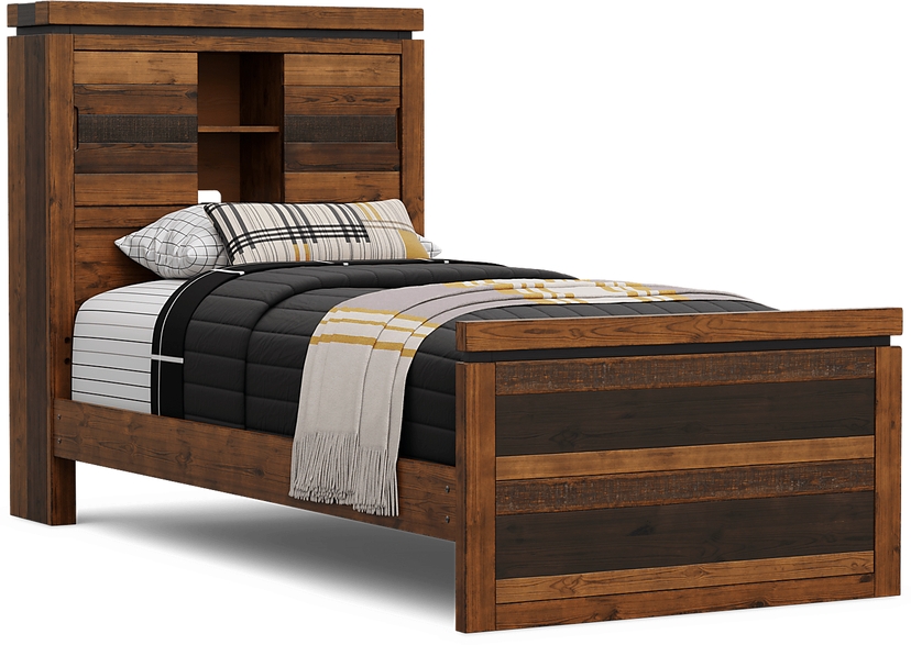 Kids Westover Hills Jr. Brown Twin Bookcase Bed