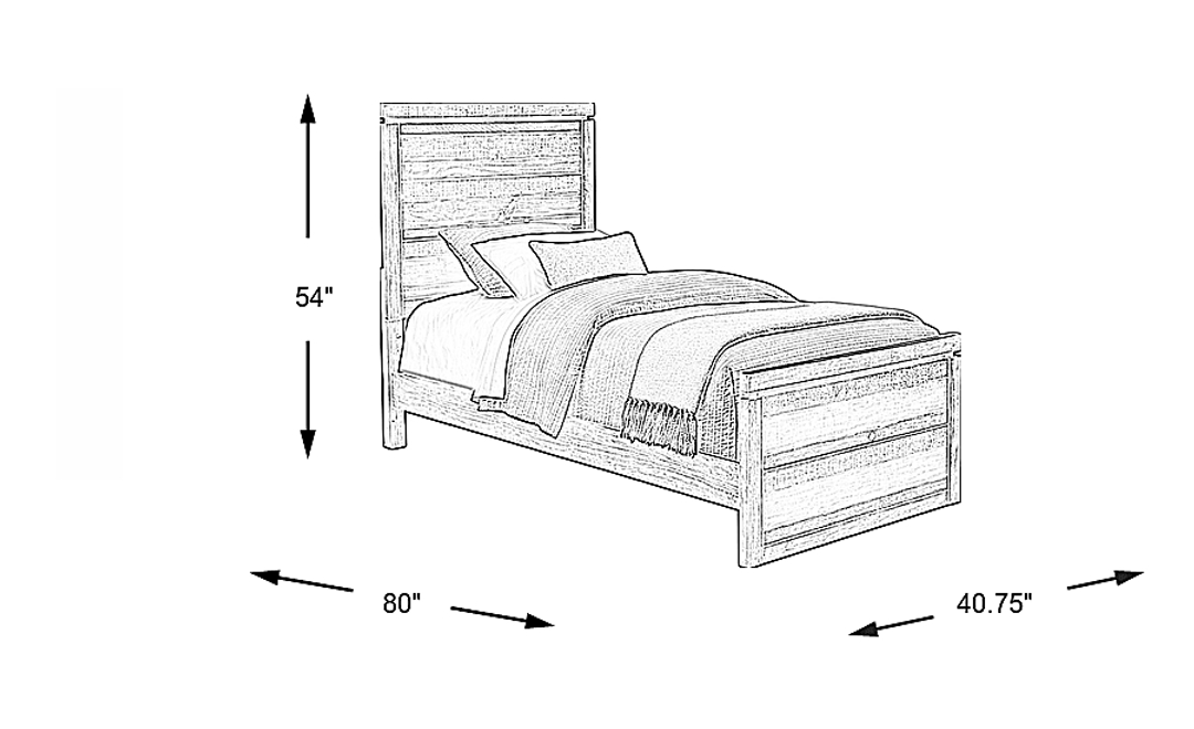Kids Westover Hills Jr. Brown Twin Panel Bed