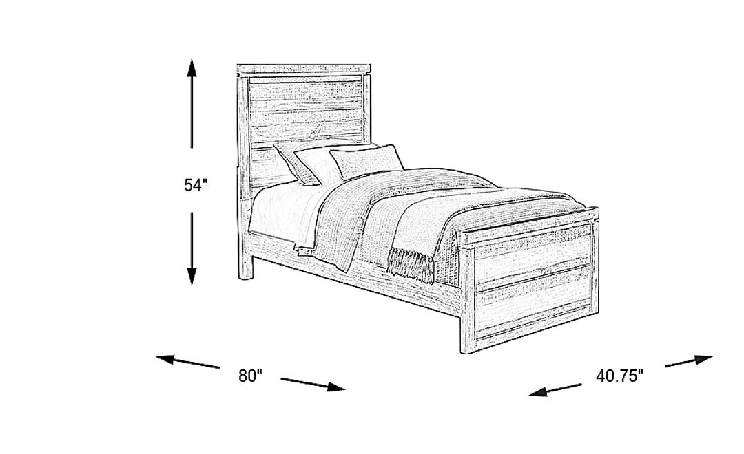 Kids Westover Hills Jr Brown Twin Panel Bed