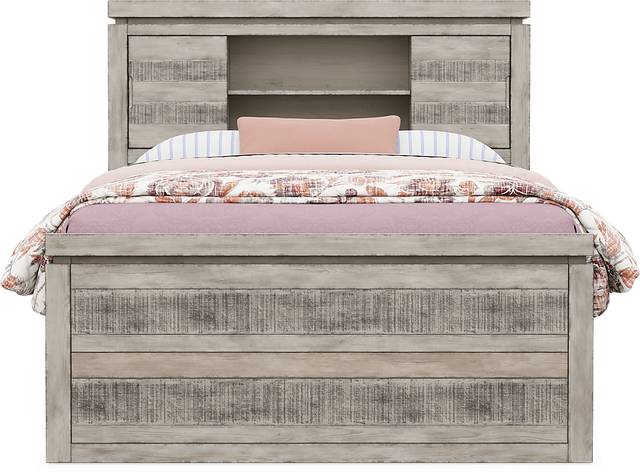 Kids Westover Hills Jr. Gray Full Bookcase Bed with Storage Side Rail - Thumbnail - Image 2