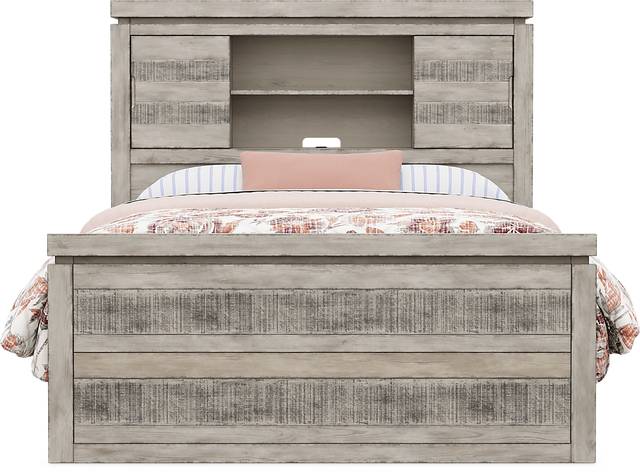 Kids Westover Hills Jr. Gray Full Bookcase Bed - Thumbnail - Image 3