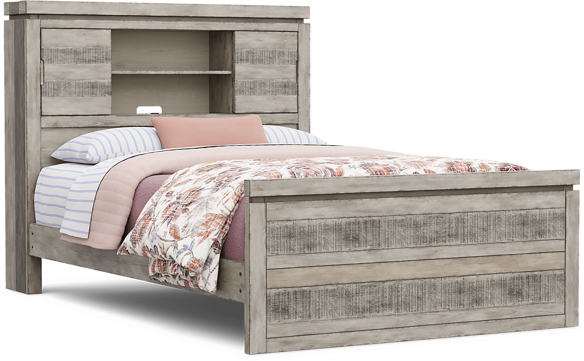 Kids Westover Hills Jr. Gray Full Bookcase Bed - Image 1