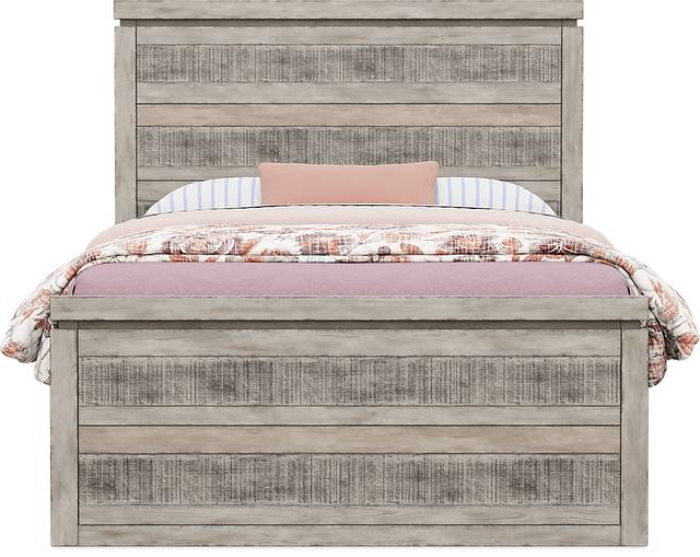 Kids Westover Hills Jr. Gray Full Panel Bed with 2 Storage Side Rails - Thumbnail - Image 2