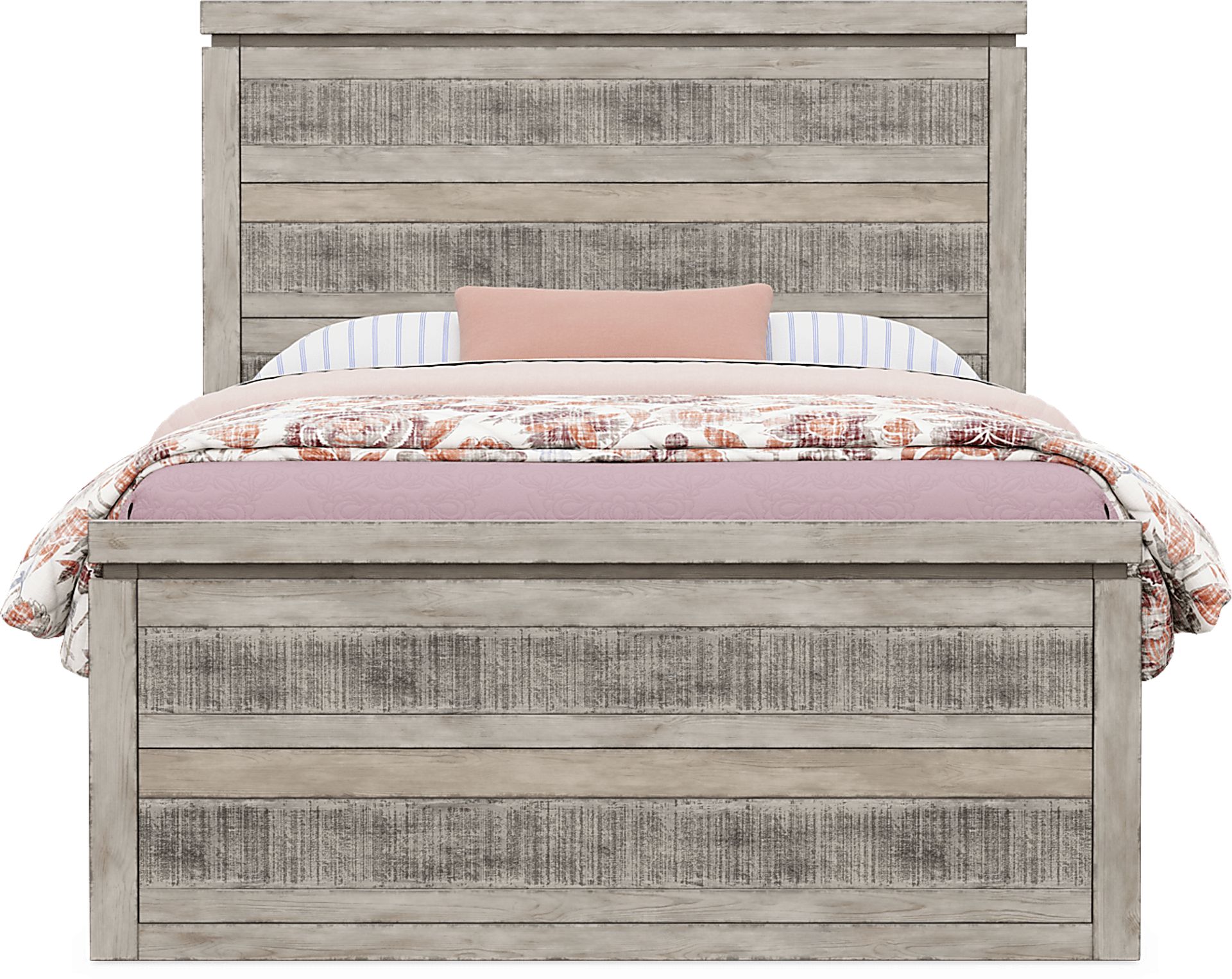 Kids Westover Hills Jr. Gray Full Panel Bed with 2 Storage Side Rails - Image 2
